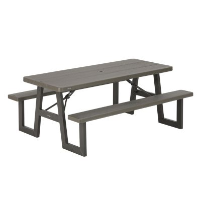 UPC 081483810201 product image for Lifetime 6-Foot W-Frame Picnic Table (brown), 60233 | upcitemdb.com