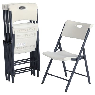 UPC 081483813332 product image for Lifetime Contemporary Commercial Folding Chair, 4 Pack, White Granite | upcitemdb.com
