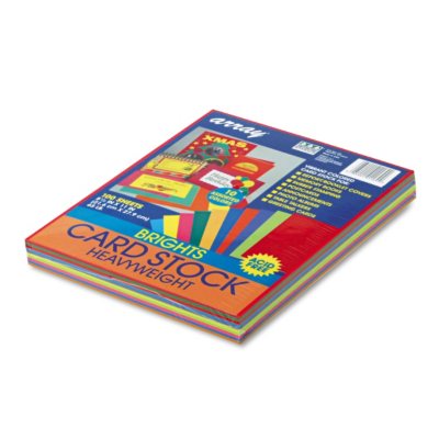 Pacon - Array Colored Card Stock, 65lb, Bright Assortment - 100 Sheets