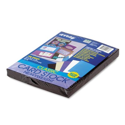 Pacon - Array Colored Card Stock, 65lb, Black - 100 Sheets