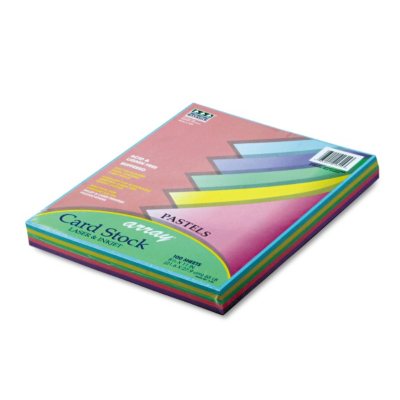 Pacon - Array Colored Card Stock, 65lb, Pastel Assortment - 100 Sheets