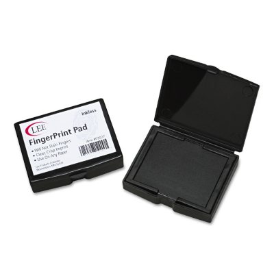 LEE Inkless Fingerprint Pad, 2 1/4 x 1 3/4, Black