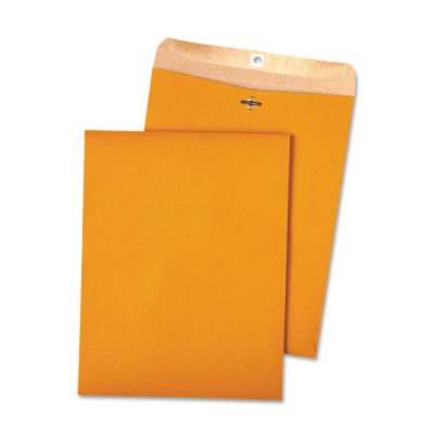 Quality Park - 100% Recycled Brown Kraft Clasp Envelope, 10 x 13, Brown Kraft, 100 per Box