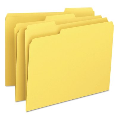 Smead - Yellow File Folders, 1/3 Tab - 100 Pack