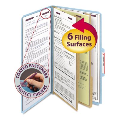 Smead - 2-Divider Colored Classification Folders