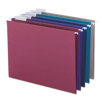 Smead - Designer Assortment Hanging Folders, 1/5 Tab, 11 Point Stock, Letter - 25 Pack