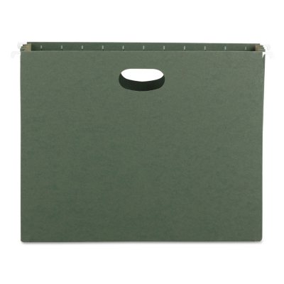 Smead - 3 1/2 Inch Hanging File Pockets with Sides, Letter, Standard Green - 10 Pack