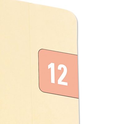 Smead Year 2012 End Tab Folder Labels - 250 ct.