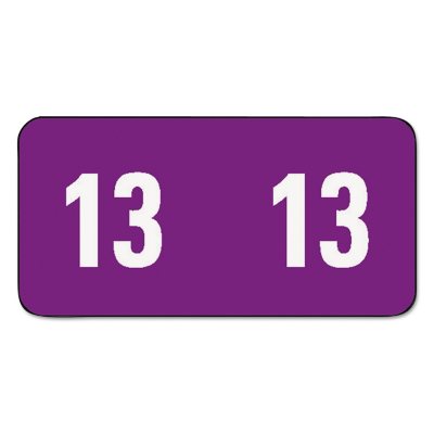 Smead Year End 2013 Folder Labels, End Tab Wrap Around, Purple, 250ct.