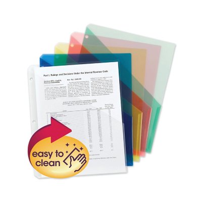 Smead Organized Up Poly Slash Jackets, Letter, Assorted Colors, 5ct.