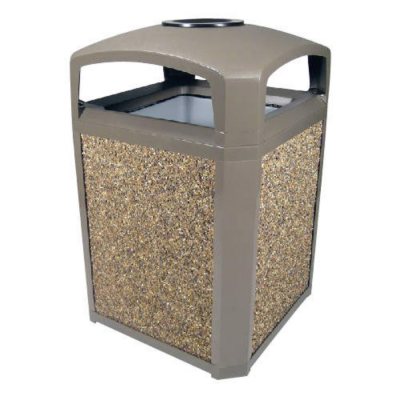 Rubbermaid Dome Top Frame with Ashtray and Liner, 35 Gallon