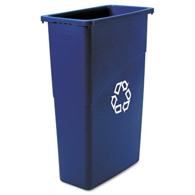 Rubbermaid Slim Jim Recycling Container - Blue - 23 gal.