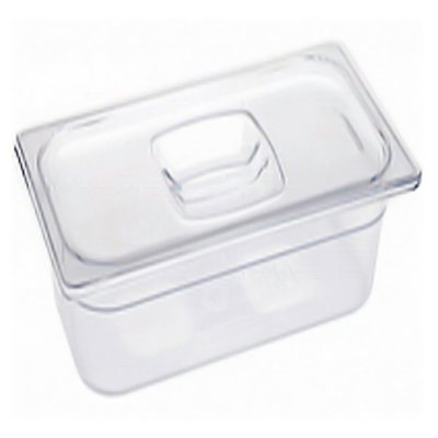 Rubbermaid 1/3 Size Cold Food Pans with Lids  2-6" W/LIDS