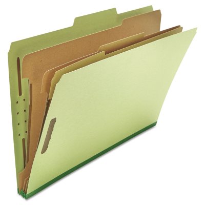 UPC 087547102961 product image for Universal® Pressboard Classification Folder, Legal, Eight-Section, Green, 10 | upcitemdb.com