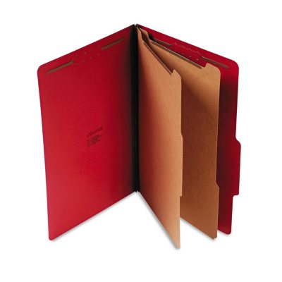 UPC 087547103135 product image for Universal® Pressboard Classification Folders, Legal, Six-Section, Ruby Red,  | upcitemdb.com