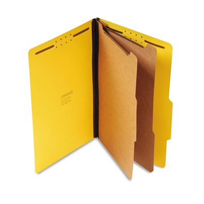UPC 087547103142 product image for Universal® Pressboard Classification Folders, Legal, Six-Section, Yellow, 10 | upcitemdb.com