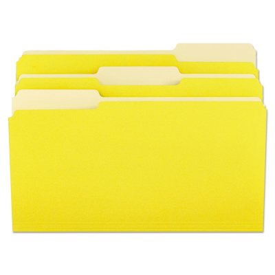 UPC 087547105245 product image for Universal® File Folders, 1/3 Cut One-Ply Top Tab, Legal, Yellow/Light Yellow, 10 | upcitemdb.com