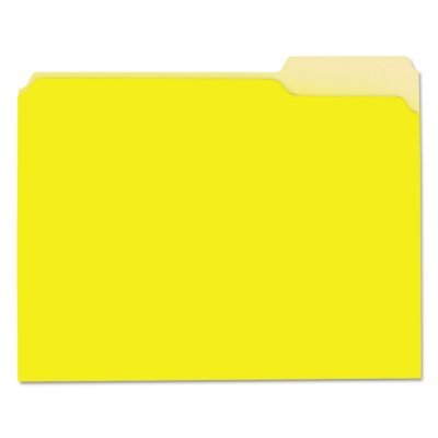 UPC 087547123041 product image for Universal® Recycled Interior File Folders, 1/3 Cut Top Tab, Letter, Yellow,  | upcitemdb.com