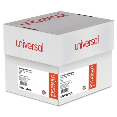 UPC 087547157053 product image for Universal® 4-Part Carbonless Paper, 15lb, 9-1/2 x 11, Perforated, White, 900 | upcitemdb.com