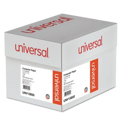 UPC 087547158500 product image for Universal® Green Bar Computer Paper, 15lb, 14-7/8 x 11, Perforated Margins,  | upcitemdb.com