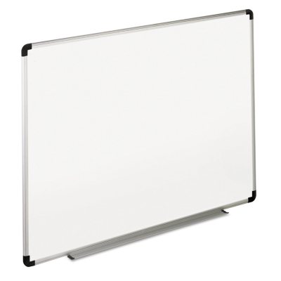 UPC 087547437230 product image for Universal® Dry Erase Board, Melamine, 36 x 24, White, Black/Gray Aluminum/Pl | upcitemdb.com