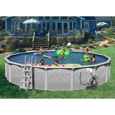 Rock View 21' x 52" Round Deluxe Pool Package