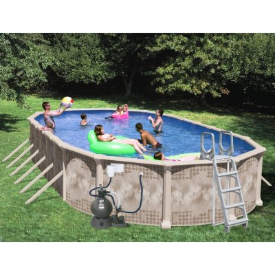 Nautilus 30' x 15' x 52" Oval Deluxe Pool Package