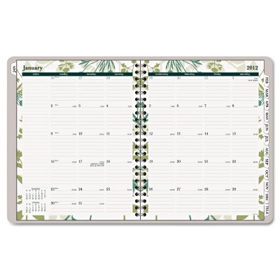 AT-A-GLANCE - Recycled Botanique Weekly/Monthly Planner, Design, 8 1/2" x 11" - 2013
