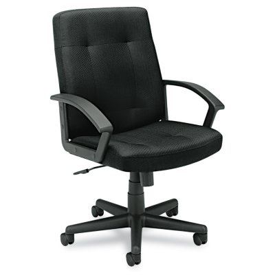 basyx by HON - VL602 Managerial Mid- Back Chair - Black Fabric