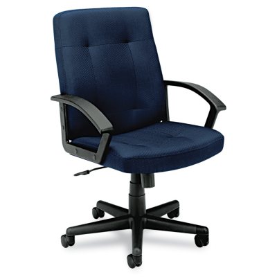basyx by HON - VL602 Managerial Mid- Back Chair - Navy Fabric