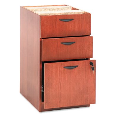basyx by HON - BW Veneer Box/Box/File Pedestal File, Letter/Legal, 22" - Bourbon Cherry