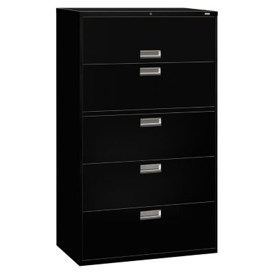 HON - 600 Series Lateral File, 5-Drawer, 42" Width - Various Colors