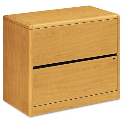 HON - 10700 Series Lateral File Cabinet, 2-Drawer, 36" Width - Harvest