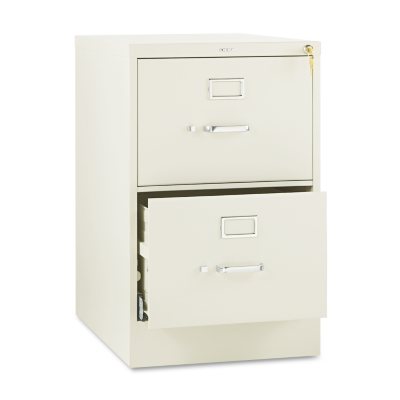 HON - 510 Series Vertical File Cabinet, 2-Drawer, Full-Suspension, Legal, 25" Depth - Putty
