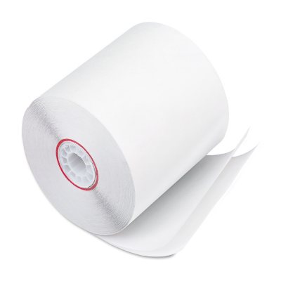 PM Company - Paper Rolls, Two-Ply Receipt Rolls, 3" x 90 ft, White/White - 50/Carton