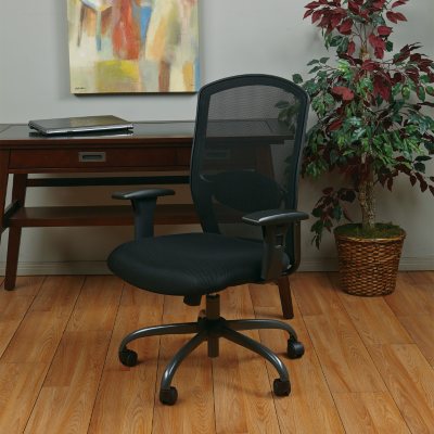 Office Star - Screen-Back Chair - Titanium
