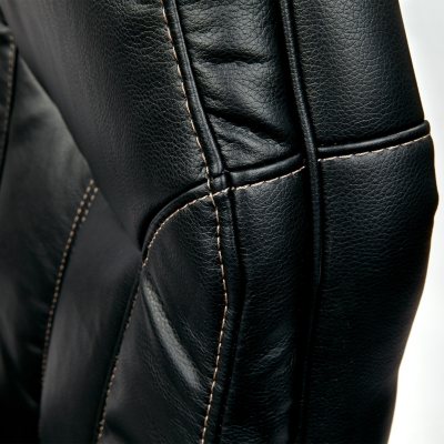 Oversized Executive Faux Leather Chair  - Black