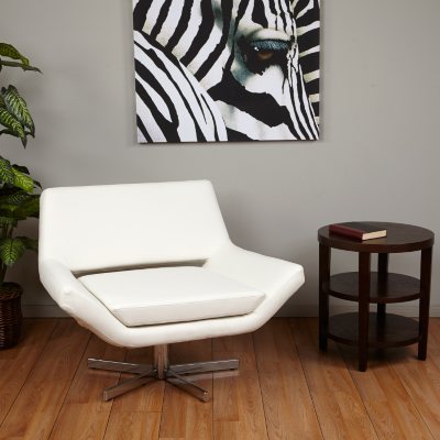 Avenue Six Yield 40" Wide Chair - White Vinyl