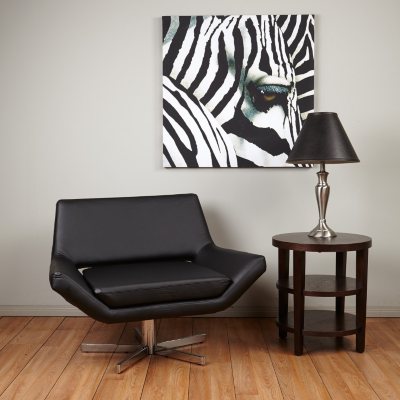 Avenue Six Yield 40" Wide Chair - Black Vinyl