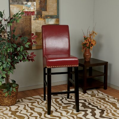 OSP Designs Parsons 30” Barstool - Crimson Red