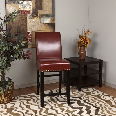 OSP Designs Parsons 24” Barstool - Crimson Red 