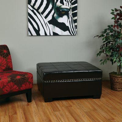 Avenue Six Detour Storage Ottoman with Tray - Espresso