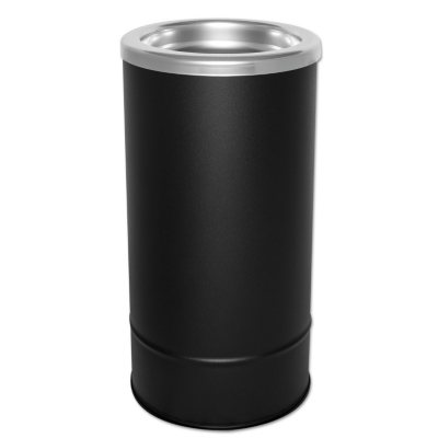 Ex-Cell - Round Sand Urn w/Removable Tray -  Black/Chrome
