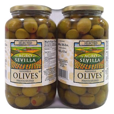 Agro Sevilla Stuffed Manzanilla Olives - 2/17 oz.