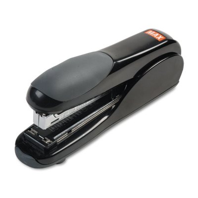 Max Flat-Clinch Standard Stapler, 30-Sheet Capacity, Black