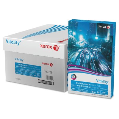 Xerox® Vitality Multipurpose Printer Paper, 8 1/2 x 14, White, 5,000 Sheets