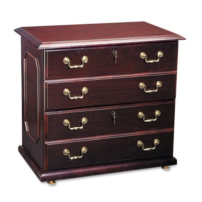 DMI - Governor's Series Lateral File, 2-Drawer, Laminate, 20" - Mahogany