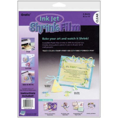 8.5"X11" Ink Jet Shrink Film - 6/Pkg