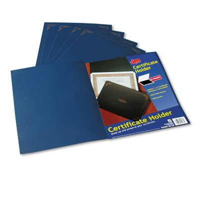 Oxford Certificate Holder - 12 1/2" x 9 3/4" - Dark Blue - 5 ct.