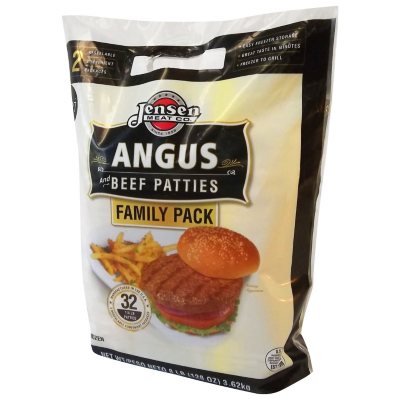 Jensen Meat Co. Angus and Beef Patties Family Pack - 32 ct.